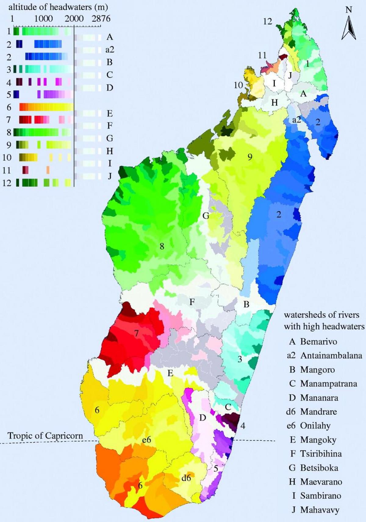 mapa Madagaskar klimat