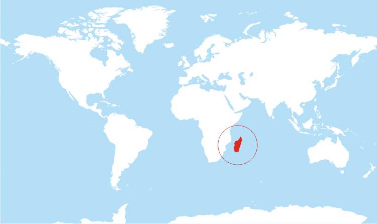 mapa lokalizacji Madagaskar na świat