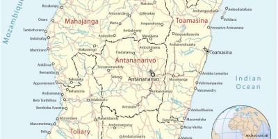 Mapa Madagaskaru lotnisk
