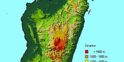 Mapie geografii Madagaskar 