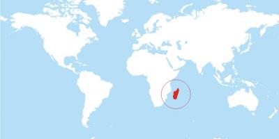 Mapa lokalizacji Madagaskar na świat