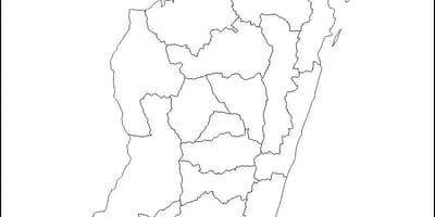 Madagaskar mapa zarys