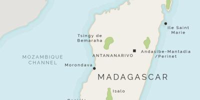 Mapa Madagaskaru i pobliskich wysp