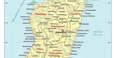 Szczegółowa mapa z Madagaskaru