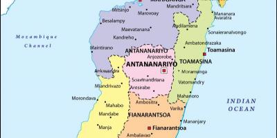 Mapa polityczna mapa Madagaskar