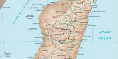 Madagaskar mapa kraju