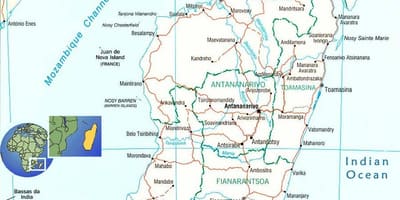 Mapa rzeki Madagaskar 